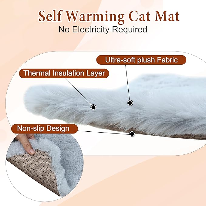 Cat House Outdoor with Cat Mat Large Weatherpoof Plastic Cats Houses with Escape Door Indoor Waterproof Feral/Pet Cat Shelter Outside for Multiple Cats (Grey)