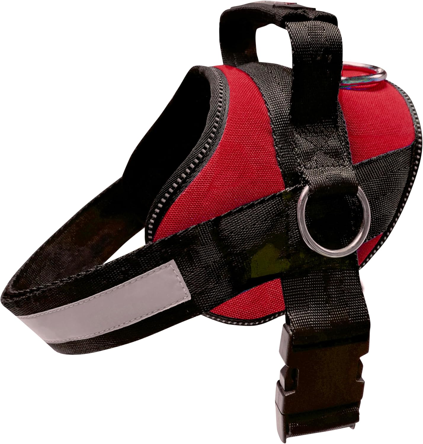 Joyride Basic Essential Dog Harness 1.0 - Small, Medium, Large Dogs, No-Pull Pet Vest with 3 Side Rings for Leash Placement, Adjustable for Training (Red, XL)