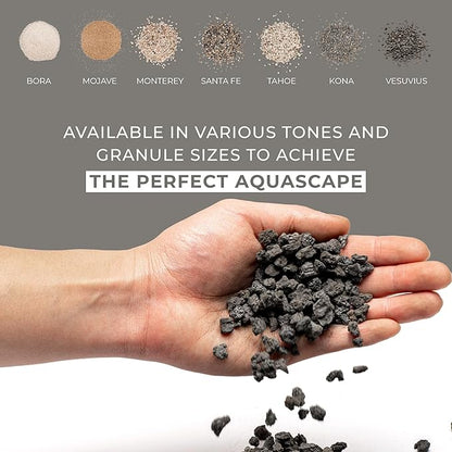 UNS Controsand - Vesuvius, 3L - Natural Freshwater 3-5 mm Dark Gray Gravel - Decorative Small Rocks for Aquascaping Planted Tank - Aquarium Terrarium Substrate for Betta, Shrimp, Fish, Reptile Decor