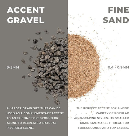 UNS Controsand - Vesuvius, 3L - Natural Freshwater 3-5 mm Dark Gray Gravel - Decorative Small Rocks for Aquascaping Planted Tank - Aquarium Terrarium Substrate for Betta, Shrimp, Fish, Reptile Decor