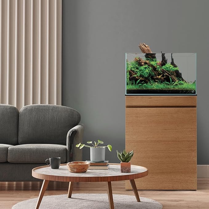 UNS Ultra Clear Rimless Tank - 20.5GAL | 77.7L - 23.62x14.17x14.17 | 60x36x36 CM, 6mm Glass Thickness, Leveling Mat Included - Low Iron, High Clarity Fish Tank w/ 45° Mitered Edge - [60U]