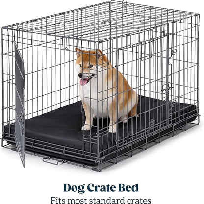 Cybarmour Chew Proof Dog Bed - Orthopedic Indestructible Dog Crate Pad - Outdoor Waterproof Kennel Mat for Aggressive Chewers - Small Breeds & Fits 24-Inch Crate - 23"x16", Black