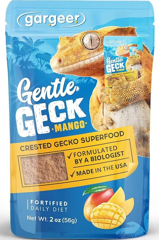 2oz Complete Crested Gecko Food Diet. Premium Mix, Ready to Use Freshly Made Powder. Unique Formula, Developed & Made in The USA. Enjoy! (Mango)