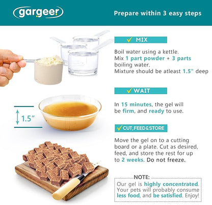 Leopard Gecko Food 3oz. Complete Gel Diet for Both Juveniles and Adults. Proudly Made in The USA, Using Premium Ingredients, Fortified Gourmet Formula. Enjoy!