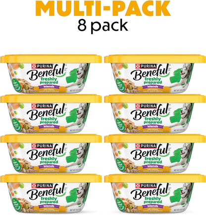 Purina Beneful Wet Dog Food, Chopped Blends With Chicken - 10 oz. Tubs (Pack of 8)