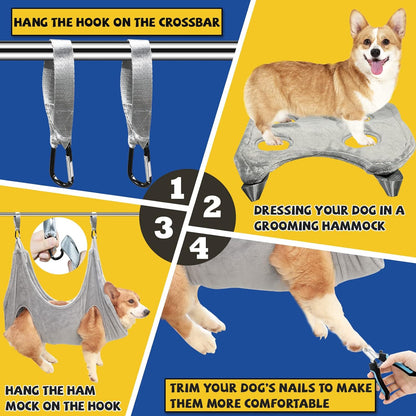 Dog Grooming Hammock,Dog Grooming Supplies,Dog Hammock,Dog Grooming Harness,Pet Grooming Hammock,Grooming Table,Dog Nail Clipper,Dogs Cats Grooming,Claw Care (L)