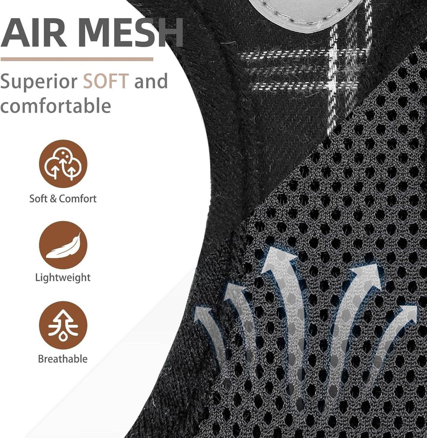 PUPTECK Adjustable Dog Harness Collar and Leash Set Step in No Pull Pet Harness for Small Medium Dogs Puppy and Cats Outdoor Walking Running, Soft Mesh Padded Reflective Vest Harnesses, Black XL