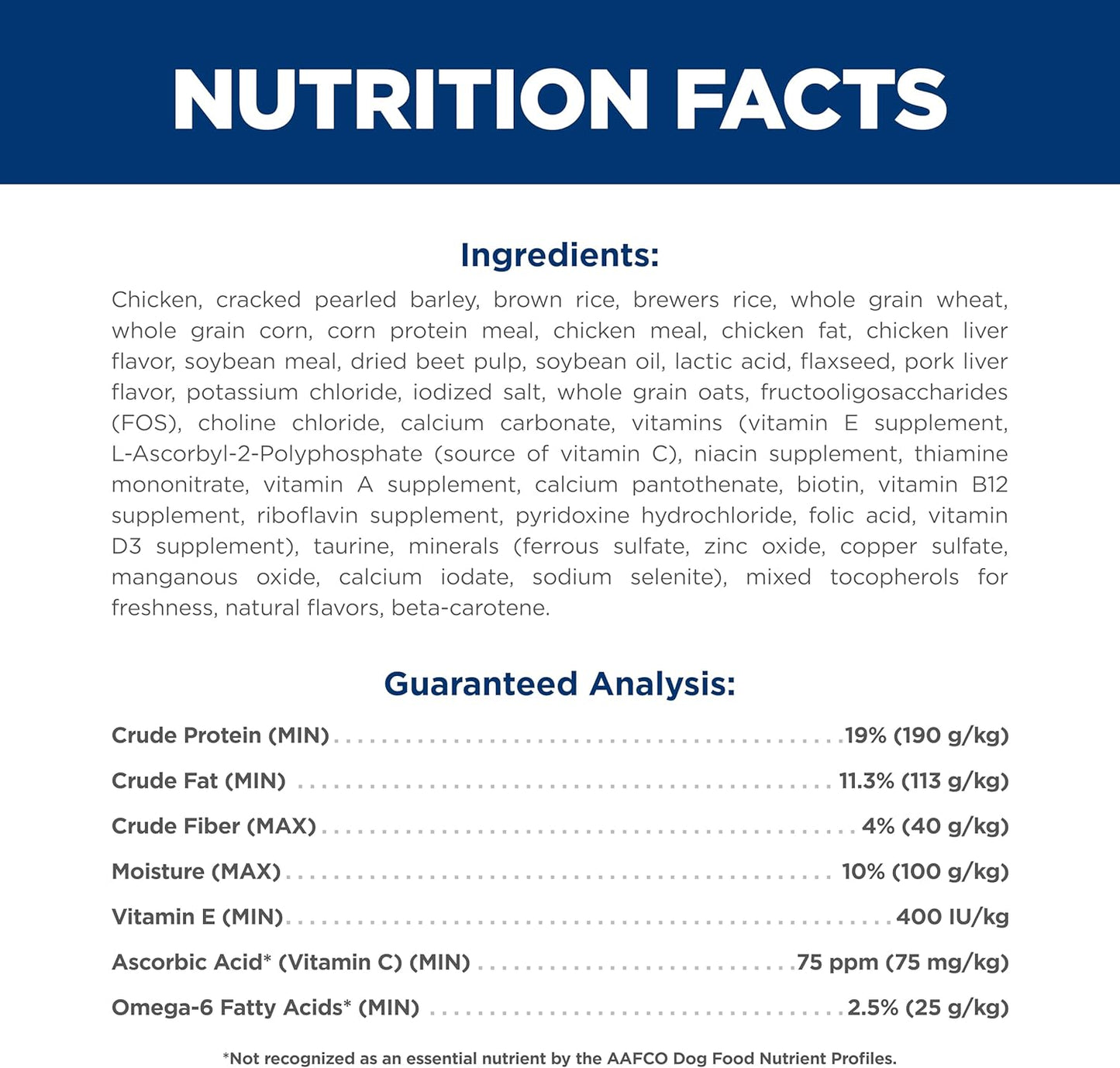 Hill's Science Diet Adult 1-6, Adult 1-6 Premium Nutrition, Dry Dog Food, Chicken & Barley, 35 lb Bag