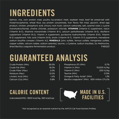 Purina Pro Plan High Protein Cat Food With Probiotics for Cats, Salmon and Rice Formula - 3.5 lb. Bag