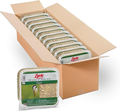 Lyric Peanut Pieces High Energy Suet Cakes for Wild Birds, 12 oz. (12 Pack)