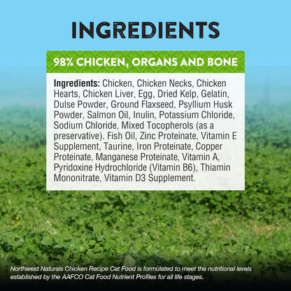 Northwest Naturals Freeze-Dried Chicken Cat & Kitten Food – Bite-Sized Nibbles – Healthy, Limited, Human-Grade Ingredients, All-Natural, High-Protein Raw Diet – Complete & Balanced, Made in USA, 11 oz