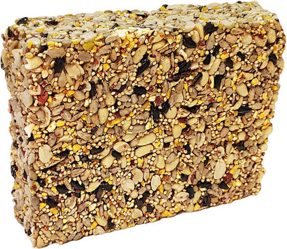 Songbird Treats Seed Bars | 12 Pack of 8 oz Bird Seed Cakes for Wild Birds (Woodpecker Crunch)