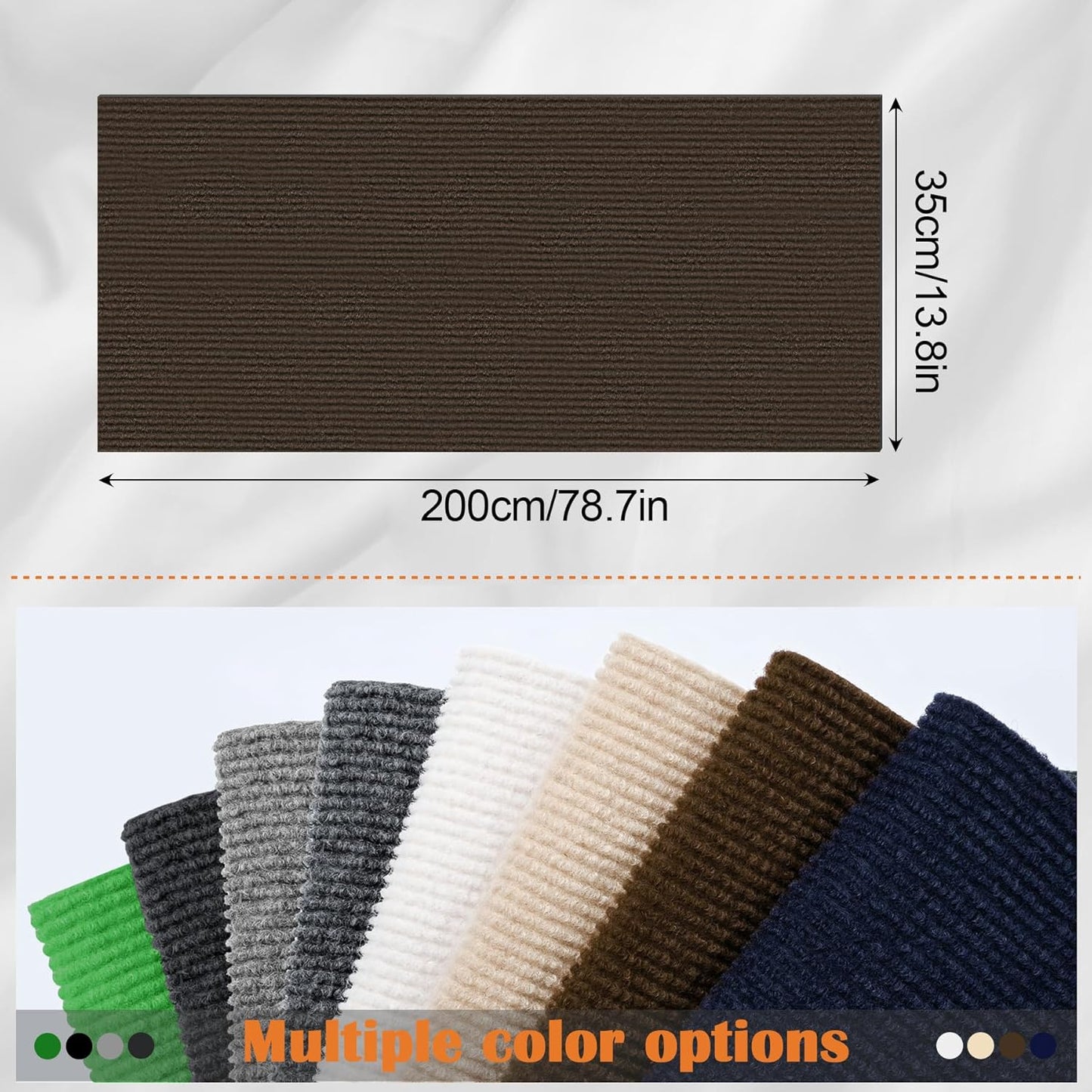 Cat Scratch Furniture Protector - 78.7" x 13.8" Trimmable Self-Adhesive Cats Claws Scratch Pads, DIY Cat Climbing Couch Protector for Scratch Post Cat Tree Replacement Indoor (Brown)