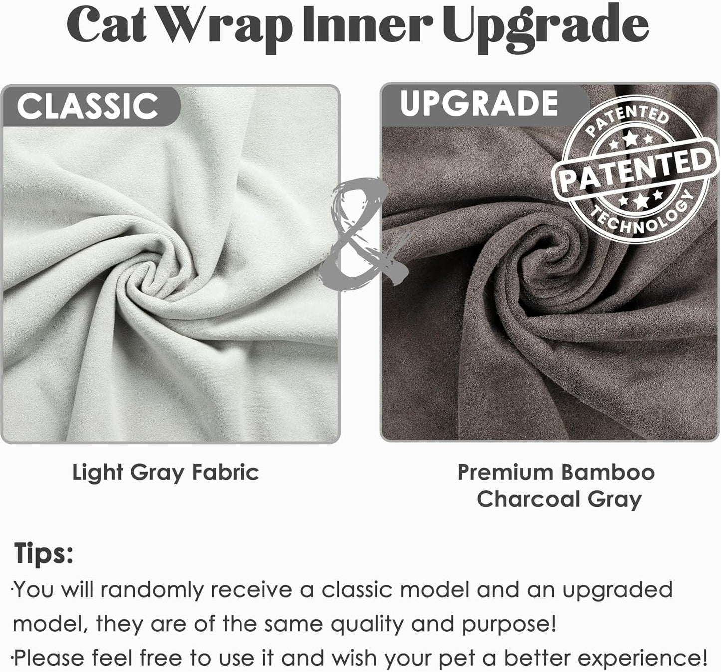 21.7“ Cat Wrap for Cutting Nails Self-Adherent Fabric Cat Wrap for Grooming Cat Restraint for Nail Clipping Anti-Escape Cat Calming Wrap Within 6lbs