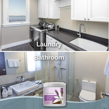 SMELLS BEGONE Air Freshener Odor Absorber Gel - 15 oz, Pack of 2 - Absorbs and Eliminates Odor in Pet Areas, Bathrooms, Cars, & Boats - Made with Essential Oils - Lavender Vanilla Scent