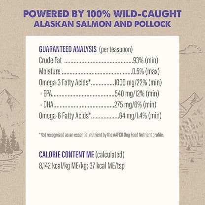 Grizzly Pet Products Omega Health Liquid Omega-3 Supplement for Dogs and Cats, 16 Ounce Bottle