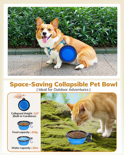 Morpilot Cat Carrier - Soft Sided Cat Carrier Large for Big Medium Cats and Puppy up to 18lbs, Pet Carrier with Safety Zippers, Foldable Bowl, Airline Approved Large Dog Carrier - Beige