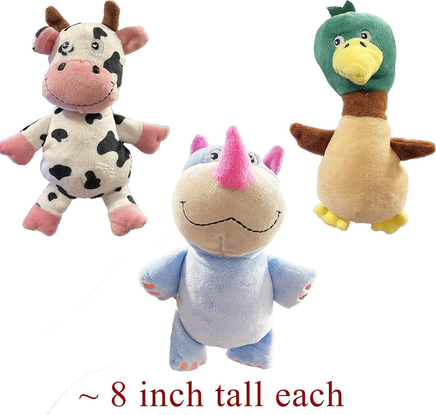 Jalousie Multipack Dog Squeaky Toys Strong Almost Indestructible, with Added Liner for Longer Play Dog Chew Toys (Medium Size - 6 Pack Assorted Animals)