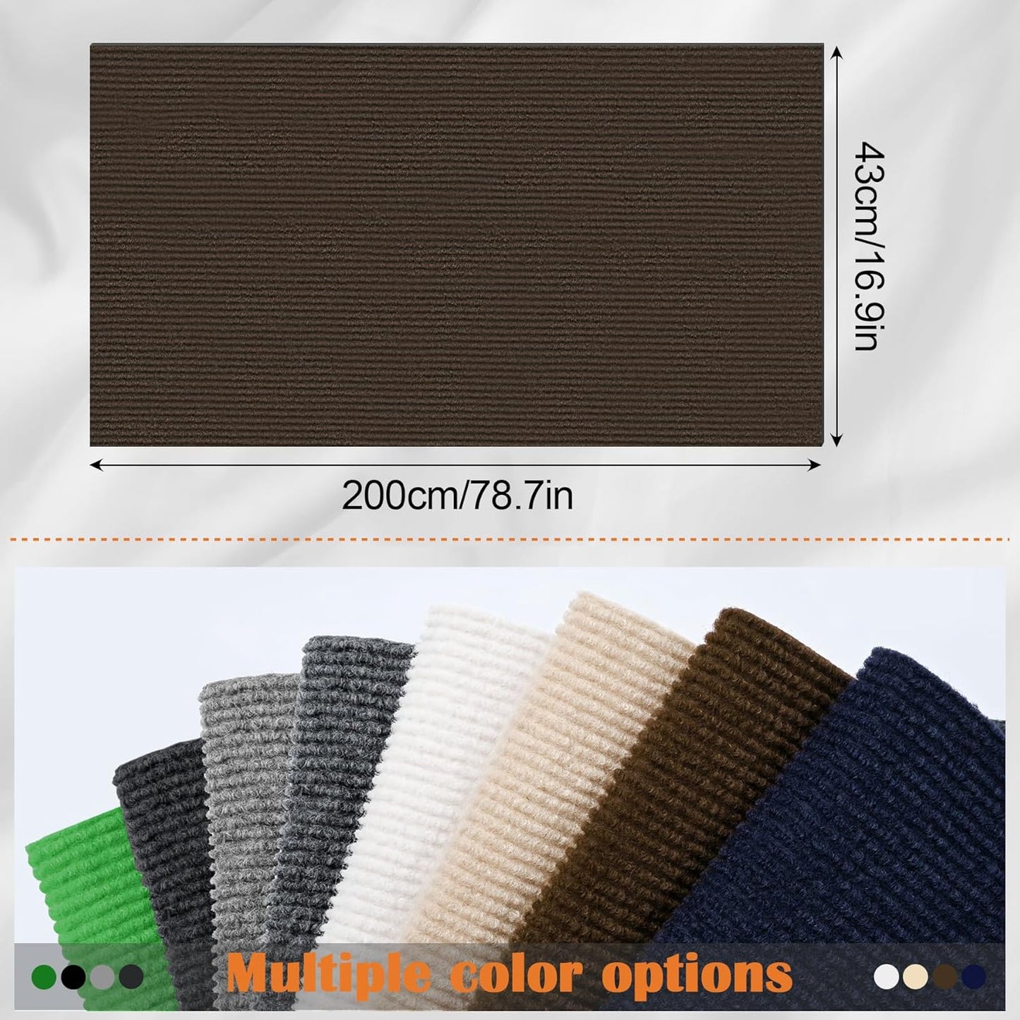 Cat Scratch Furniture Protector - 78.7" x 17" Trimmable Self-Adhesive Cats Claws Scratch Pads, DIY Cat Climbing Couch Protector for Scratch Post Cat Tree Replacement Indoor (Brown)