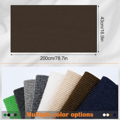 Cat Scratch Furniture Protector - 78.7" x 17" Trimmable Self-Adhesive Cats Claws Scratch Pads, DIY Cat Climbing Couch Protector for Scratch Post Cat Tree Replacement Indoor (Brown)