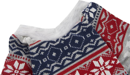 Lanyarco Bear Snowflake Ugly Christmas Clothes for Dogs Pajamas Onesie PJS, Back Length 20" Large