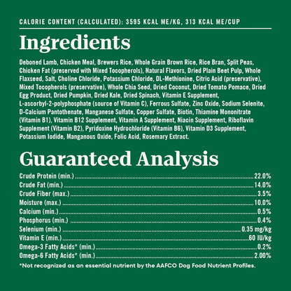 Nutro Natural Choice Lamb & Brown Rice Adult Dry Dog Food Recipe, 30 lb. Bag