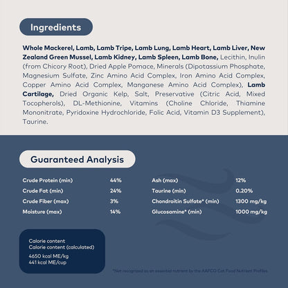 ZIWI Peak Air-Dried Cat Food – Mackerel & Lamb - All Natural, High Protein, Grain Free, Limited Ingredient w/ Superfoods (35.2oz)