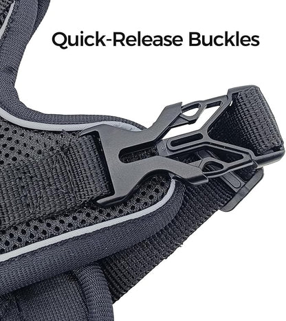 Cat Harness and Leash Set Escape Proof Tactical Extra Large Kitten Harness Emotional Support Cat Vest, Black, XL