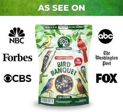 Nature Anywhere Wild Bird Seed for Outside Feeders - No Fillers - Made in USA - Wild Bird Food