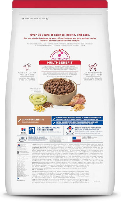 Hill's Science Diet Adult 1-6, Adult 1-6 Premium Nutrition, Dry Dog Food, Lamb & Brown Rice, 15.5 lb Bag