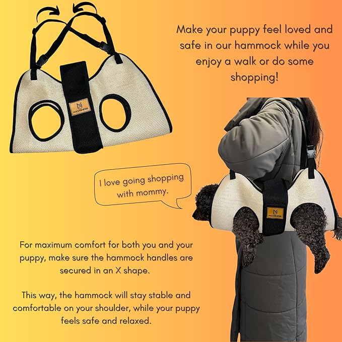 2025 2-in-1 - Dog Grooming Hammock - Dog Sling - Dog Grooming Harness - Dog Slings for Small Dogs - Dog Hammock for Nail Trim - Dog Carrier Sling - Cat Grooming Hammock - Dog Sling Carrier - Pet Sling