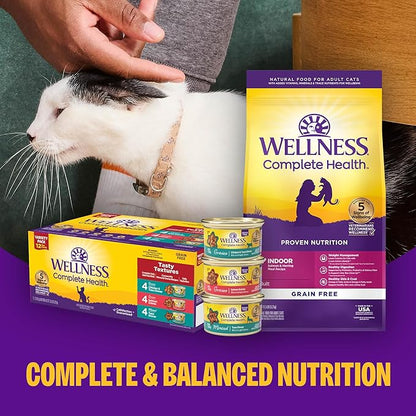 Wellness Complete Health Minced Adult Wet Cat Food, Natural, Protein-Rich, Grain Free, 3 Ounce, 24 Pack, (Tuna Entrée)