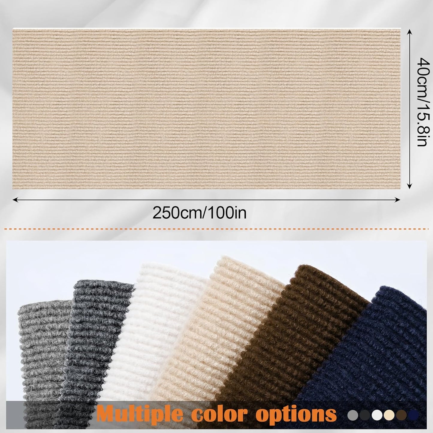 Cat Scratch Deterrent for Furniture - 100" x 15.8" Trimmable Self-Adhesive Cats Claws Scratch Pads, DIY Cat Climbing Couch Protector for Scratch Post Cat Tree Replacement Indoor (Khaki)