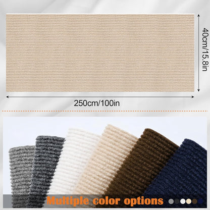 Cat Scratch Deterrent for Furniture - 100" x 15.8" Trimmable Self-Adhesive Cats Claws Scratch Pads, DIY Cat Climbing Couch Protector for Scratch Post Cat Tree Replacement Indoor (Khaki)