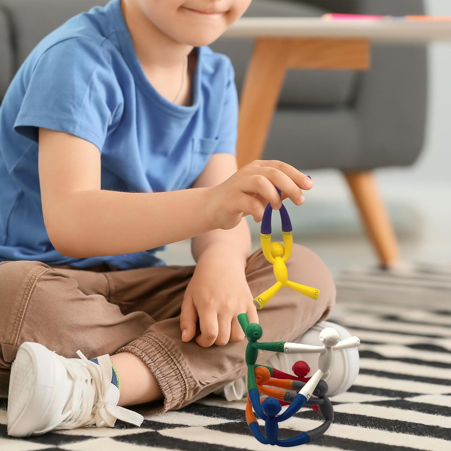 MAGMEN Enhanced Grip Magnetic Fidget Toys 10 Pack Travel Entertainment for Kids Ages 3 and Up STEM Sensory Toys for Airplane Car Trips & Quiet Play. Solid Colors