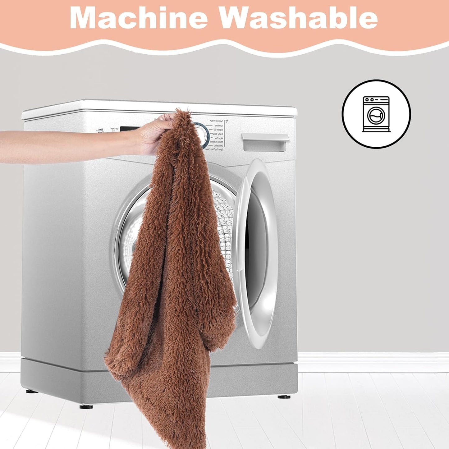 Bedfolks Waterproof Dog Crate Bed & Pad, Faux Fur, XXL (47"x29"), Washable, Solid Brown