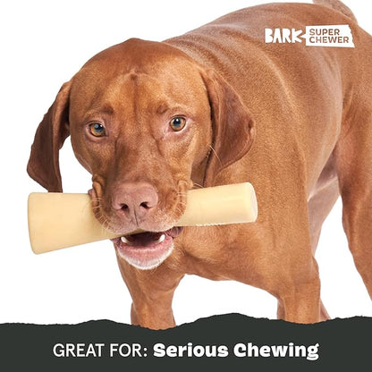 Barkbox Super Chewer Tough Dog Chew Toys for Aggressive Chewers, Dental Stimulating (Bacon Bone - Small)