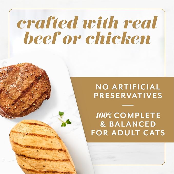 Fancy Feast Gems Pate Cat Food Mousse Chicken or Beef and a Halo of Savory Gravy Wet Cat Food Variety Pack - (1) 8 ct. Boxes - 8 ct. Box