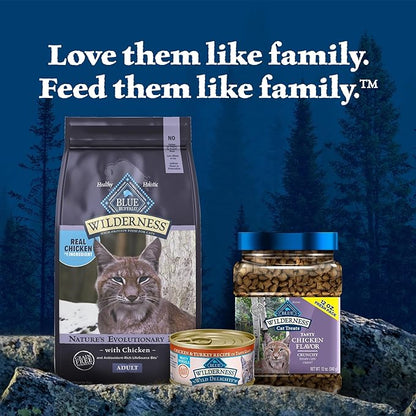 Blue Buffalo Wilderness Nature's Evolutionary Diet High-Protein, Grain-Free Natural Dry Food for Adult Cats, Chicken, 9.5-lb Bag