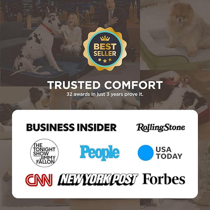 Bedsure L Plus Orthopedic Dog Bed for Large Dogs - Washable Dog Cat Bed Waterproof, L Plus Big Comfort Dogs Couch Sofa with Washable Removable Cover, Pet Bed with Nonskid Bottom, Black, 38"