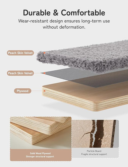 Cat Wall Shelves 5-in-1 Modern Climbing Wall Furniture Set for Cats with Scratching Posts, Cat Bed & Sofa, Space-Saving Perch for 16" Drywall, Light Gray