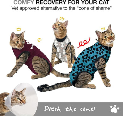 Bellyguard Cat Recovery Suit Female and Male, Comfy Onesie After Surgery, Kitten Clothes for Post-Op Care, Neuter and Spay Healing Outfits for Cats Only – Comfortable Kitten and Adult Cone Alternative