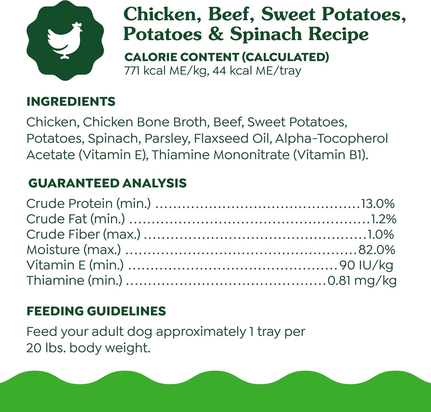 Greenies Smart Topper High Protein Wet Mix-in for Dogs, Chicken, Beef, Sweet Potatoes, Potatoes & Spinach Recipe in Vitabroth Broth- Bone Broth + Vitamins E & B1, 10 Count