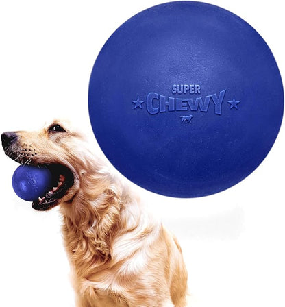 SuperChewy Tough Dog Ball Toy | Lifetime Replacement | Strong Natural Rubber | Great Dog Fetch Toy | Chew Toys for Dogs | Ultra Durable Chew Toys for Aggressive Chewers | Large Breed Tested