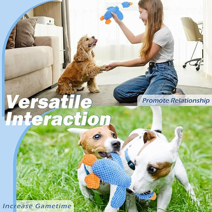 Vitscan 2 Pack Goose Tough Dog Toys for Aggressive Chewers, Durable Squeaky Dog Chew Toys for Small Medium Large Dogs, Plush Interactive Indestructible Dog Toys to Keep Them Busy, Duck Puppy Pet Toy