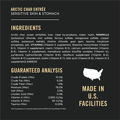 Purina Pro Plan Sensitive Skin and Stomach Wet Cat Food Variety Pack, Duck and Artic Char Entrees - (Pack of 24) 3 oz. Cans