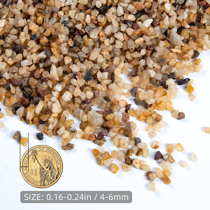 5lb Mixed Color Small Silica Gravel Pebbles, 1/5 inch Decorative Stones for Succulents, Pebbles for Vases,Plants Rocks, Aquarium Sand, Top Dressing, Outdoor Decorative Rocks