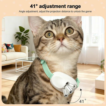 Walfront Cat Toys, Interactive Laser Cat Toys for Indoor Cats, USB Rechargeable Kitten Toy, Adjustable 9.1–13.4"(23-34cm), 2 Models & 41°Adjust Angle, Automatic Cat Toy for Chase Fun Play Exercise