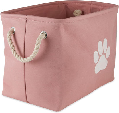 Bone Dry Pet Storage Collection Collapsible Bin, Rose, Medium Rectangle