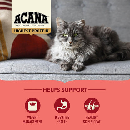 ACANA Highest Protein Dry Cat Food Indoor Cat Food Recipe 4lb Bag